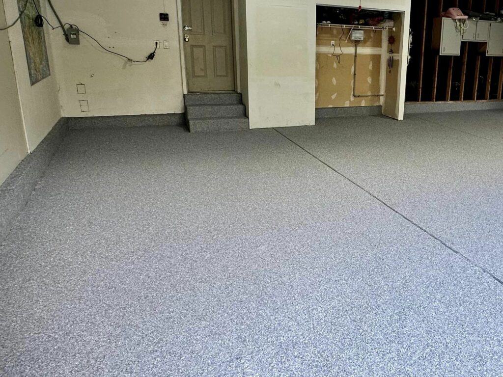 epoxy garage floor after expert installation