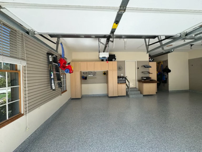 finished flake garage in st. charles