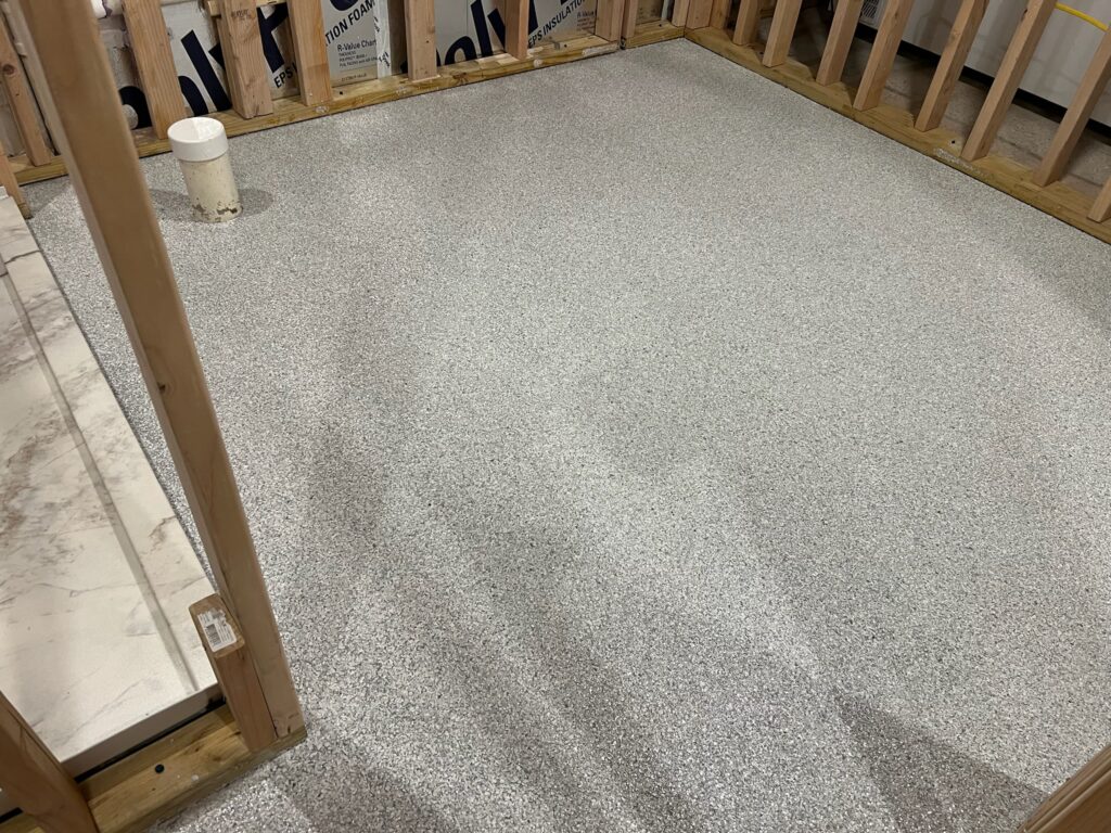 Wentzville basement flake flooring